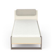 Einzelbett >CAMILLIA< in grau - 203,7x89x96,5cm (BxHxT)