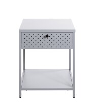 Beistelltisch >52147< in grau, Metall - 40x53x40cm (BxHxT)