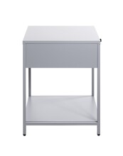 Beistelltisch >52147< in grau, Metall - 40x53x40cm (BxHxT)