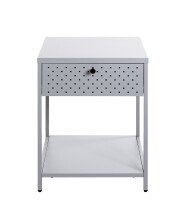 Beistelltisch >52147< in grau, Metall - 40x53x40cm (BxHxT)