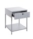 Beistelltisch >52147< in grau, Metall - 40x53x40cm (BxHxT)