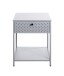 Beistelltisch >52147< in grau, Metall - 40x53x40cm (BxHxT)