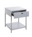 Beistelltisch >52147< in grau, Metall - 40x53x40cm (BxHxT)