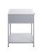 Beistelltisch >52147< in grau, Metall - 40x53x40cm (BxHxT)