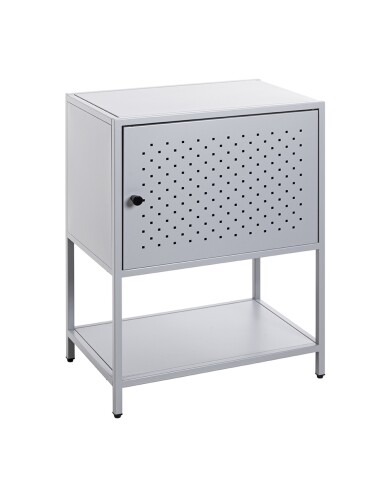 Beistelltisch >52148< in grau, Metall - 45x60x30cm (BxHxT)