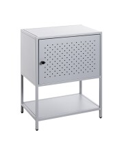 Beistelltisch >52148< in grau, Metall - 45x60x30cm...