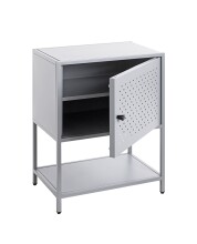 Beistelltisch >52148< in grau, Metall - 45x60x30cm (BxHxT)