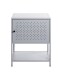 Beistelltisch >52148< in grau, Metall - 45x60x30cm (BxHxT)
