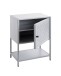 Beistelltisch >52148< in grau, Metall - 45x60x30cm (BxHxT)