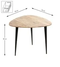 Couchtisch >52941< in akazie, schwarz, Massivholz,...