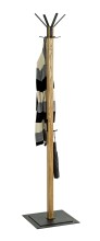 Garderobenständer >54326< in eiche, schwarz - 40x180x40 (BxHxT)