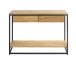 Konsole >54317< in eiche, schwarz, Massivholz, Metall - 100x75x35cm (BxHxT)