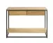 Konsole >54317< in eiche, schwarz, Massivholz, Metall - 100x75x35cm (BxHxT)