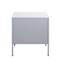 Nachtkonsole >52149< in grau, Metall - 45x50x35cm (BxHxT)