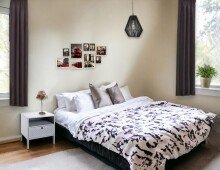 Nachtkonsole >52149< in grau, Metall - 45x50x35cm (BxHxT)