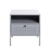 Nachtkonsole >52149< in grau, Metall - 45x50x35cm (BxHxT)