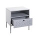 Nachtkonsole >52149< in grau, Metall - 45x50x35cm (BxHxT)