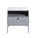 Nachtkonsole >52149< in grau, Metall - 45x50x35cm (BxHxT)