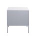 Nachtkonsole >52149< in grau, Metall - 45x50x35cm (BxHxT)