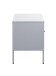Nachtkonsole >52149< in grau, Metall - 45x50x35cm (BxHxT)