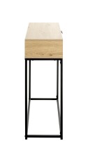 Konsole >52482< in eiche, schwarz - 80x77x28cm (BxHxT)