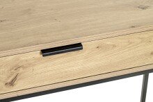 Konsole >52482< in eiche, schwarz - 80x77x28cm (BxHxT)