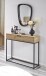 Konsole >52482< in eiche, schwarz - 80x77x28cm (BxHxT)