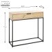 Konsole >52482< in eiche, schwarz - 80x77x28cm (BxHxT)