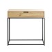 Konsole >52482< in eiche, schwarz - 80x77x28cm (BxHxT)