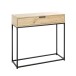 Konsole >52482< in eiche, schwarz - 80x77x28cm (BxHxT)