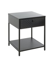 Nachtkonsole >52547< in schwarz, Metall -...