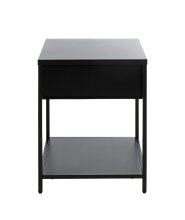 Nachtkonsole >52547< in schwarz, Metall - 40x53x40cm (BxHxT)