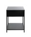 Nachtkonsole >52547< in schwarz, Metall - 40x53x40cm (BxHxT)