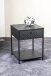 Nachtkonsole >52547< in schwarz, Metall - 40x53x40cm (BxHxT)