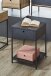 Nachtkonsole >52547< in schwarz, Metall - 40x53x40cm (BxHxT)