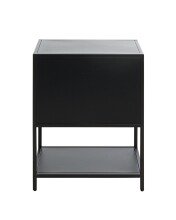 Nachtkonsole >52548< in schwarz, Metall - 45x60x30cm (BxHxT)
