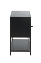 Nachtkonsole >52548< in schwarz, Metall - 45x60x30cm (BxHxT)