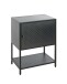 Nachtkonsole >52548< in schwarz, Metall - 45x60x30cm (BxHxT)