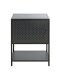 Nachtkonsole >52548< in schwarz, Metall - 45x60x30cm (BxHxT)