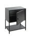 Nachtkonsole >52548< in schwarz, Metall - 45x60x30cm (BxHxT)
