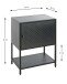 Nachtkonsole >52548< in schwarz, Metall - 45x60x30cm (BxHxT)