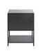 Nachtkonsole >52548< in schwarz, Metall - 45x60x30cm (BxHxT)