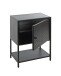 Nachtkonsole >52548< in schwarz, Metall - 45x60x30cm (BxHxT)
