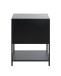Nachtkonsole >52548< in schwarz, Metall - 45x60x30cm (BxHxT)