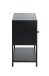 Nachtkonsole >52548< in schwarz, Metall - 45x60x30cm (BxHxT)