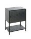 Nachtkonsole >52548< in schwarz, Metall - 45x60x30cm (BxHxT)
