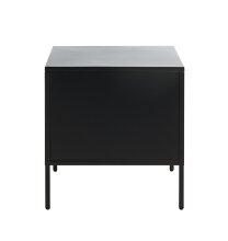 Nachtkonsole >52549< in schwarz, Metall - 45x50x35cm (BxHxT)