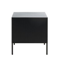 Nachtkonsole >52549< in schwarz, Metall - 45x50x35cm (BxHxT)