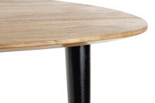 Beistelltisch >52942< in akazie, schwarz, Massivholz, Metall - 46x41x46 (BxHxT)