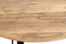 Beistelltisch >52944< in akazie, schwarz, Massivholz, Metall - 41x50cm (HxD)